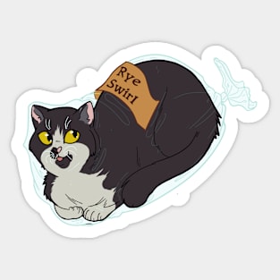 Catloaf: Rye Swirl (Tuxedo, L variant) Sticker